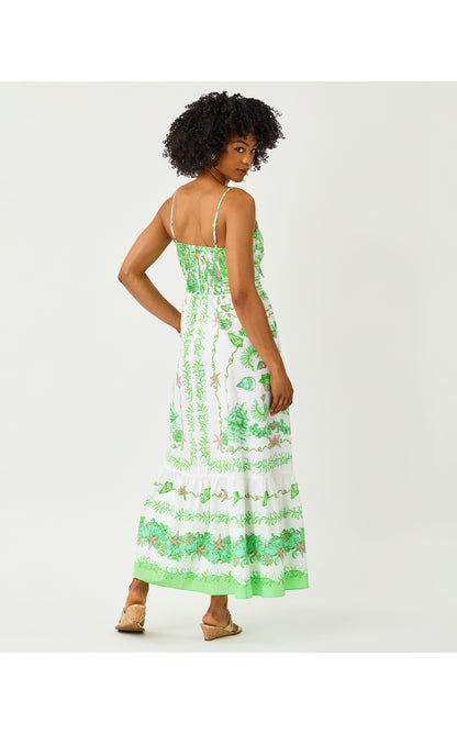 Janae Maxi Dress - Resort White Ship To Shore Engineered