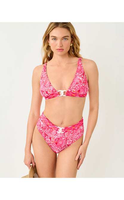 Lyall High Waisted Bikini Bottom - Paradise Punch Jims Stuff Engineered Bikini Border