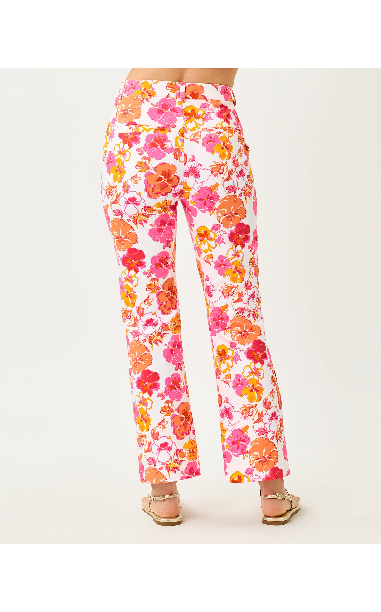 Carwyn Crop Flare - Resort White Pansy Fansy