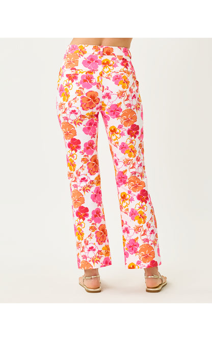Carwyn Crop Flare - Resort White Pansy Fansy