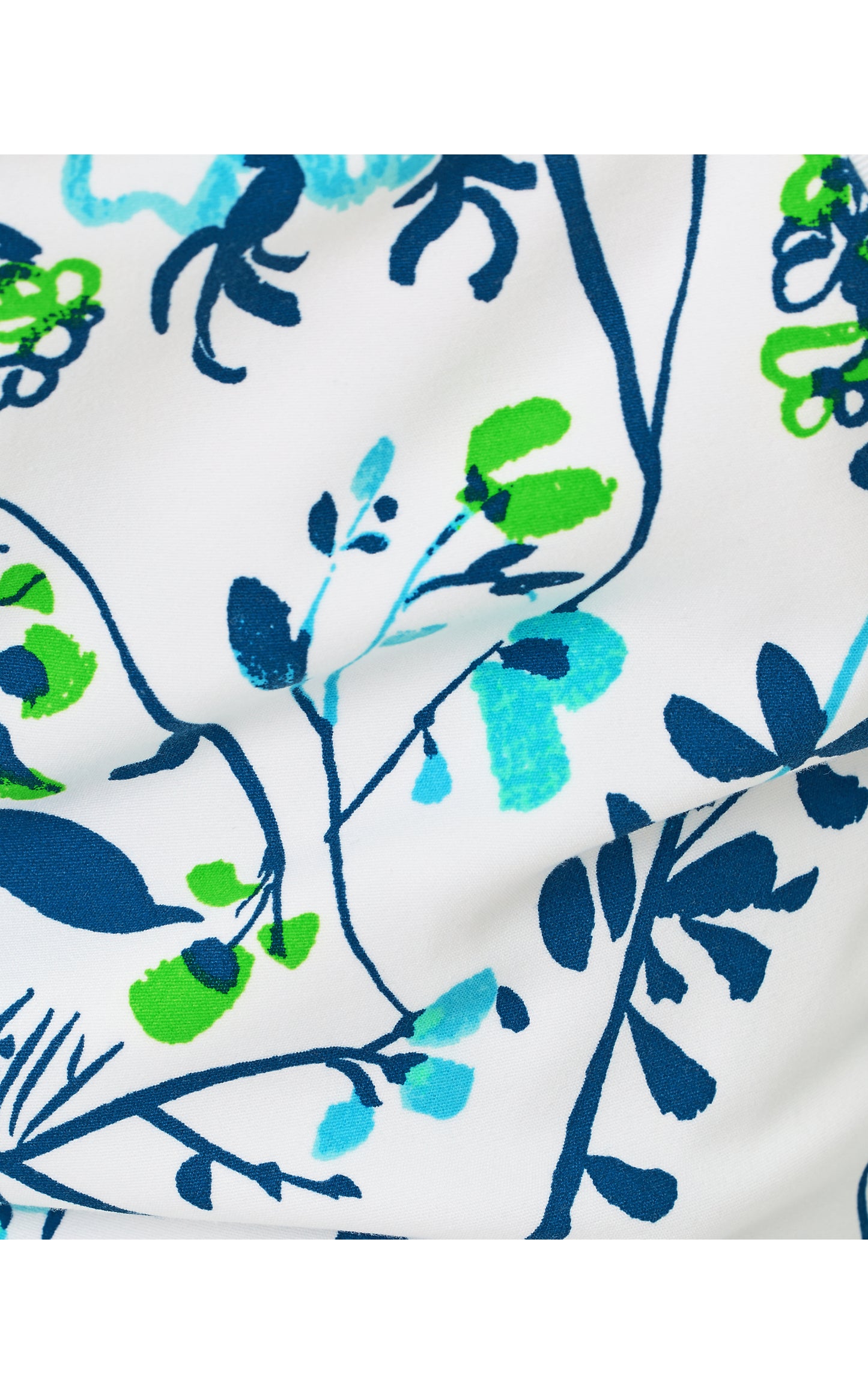 Carwyn Crop Flare - Resort White Sea Blooms