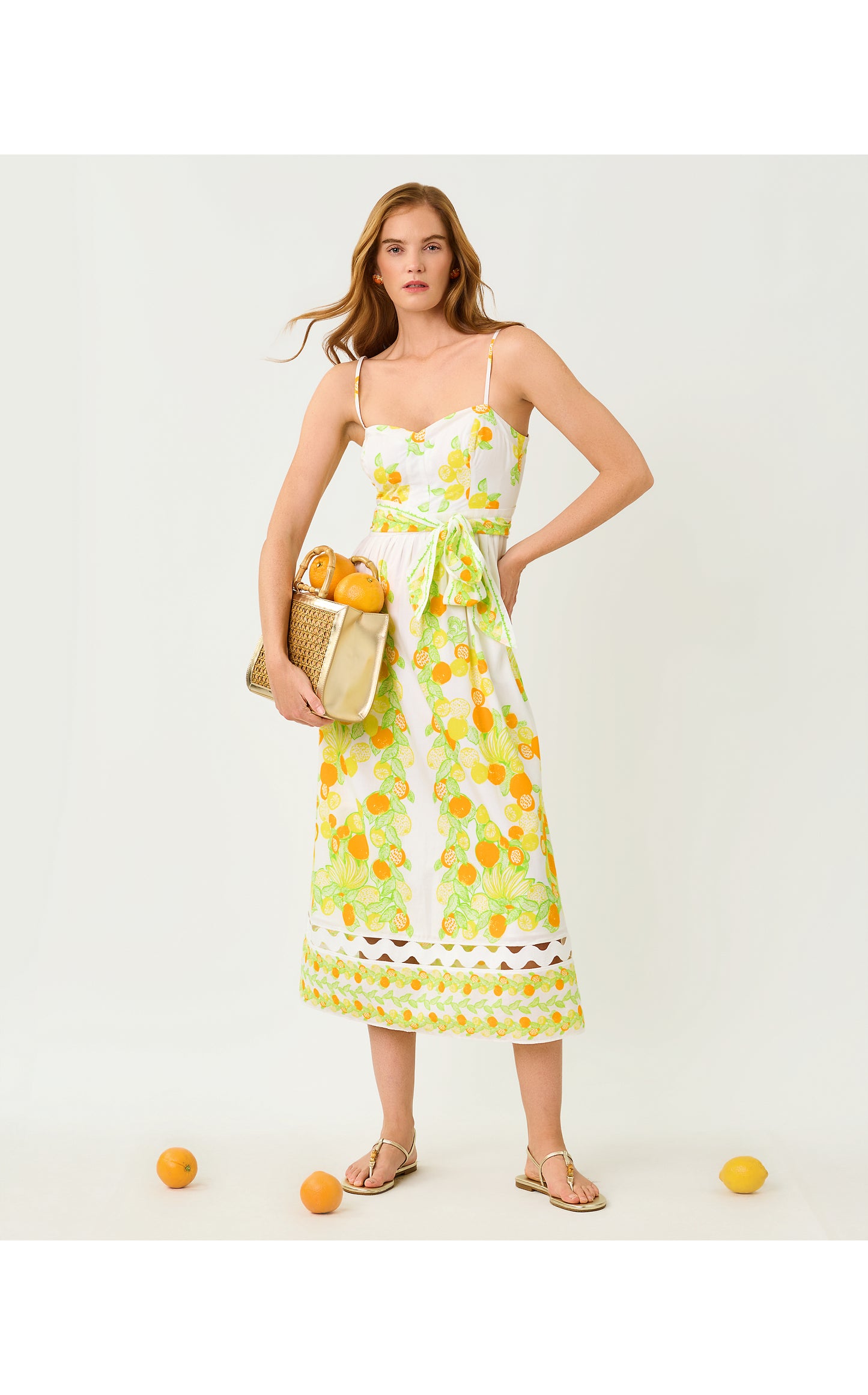 Katina Midi Dress - Resort White Zesty Engineered Woven Dress