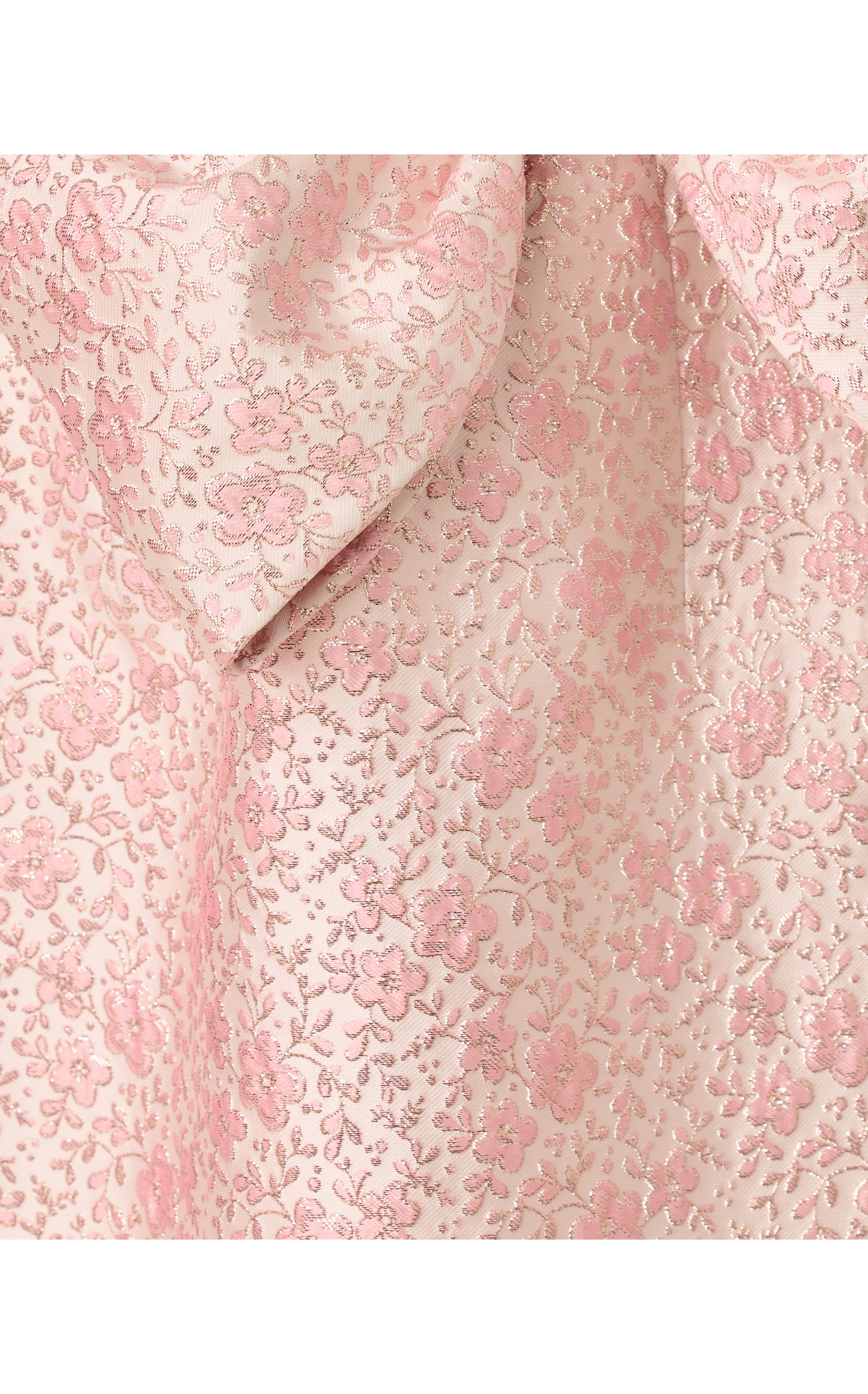 Tiernan Strapless Maxi Dress - Conch Shell Pink Ritsy Ditsy Metallic Brocade