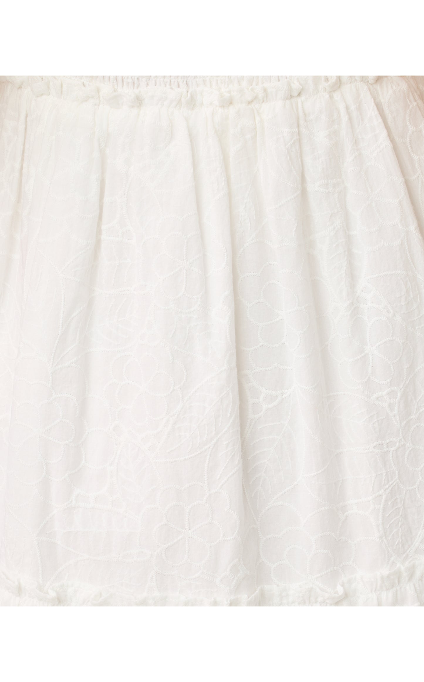 Hadly Short Sleeve Smocked Dress - Resort White Sunshowers Embroidery