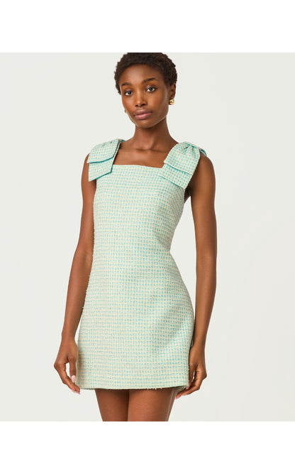 Anders Skirted Romper - Capri Blue Fantasy Boucle