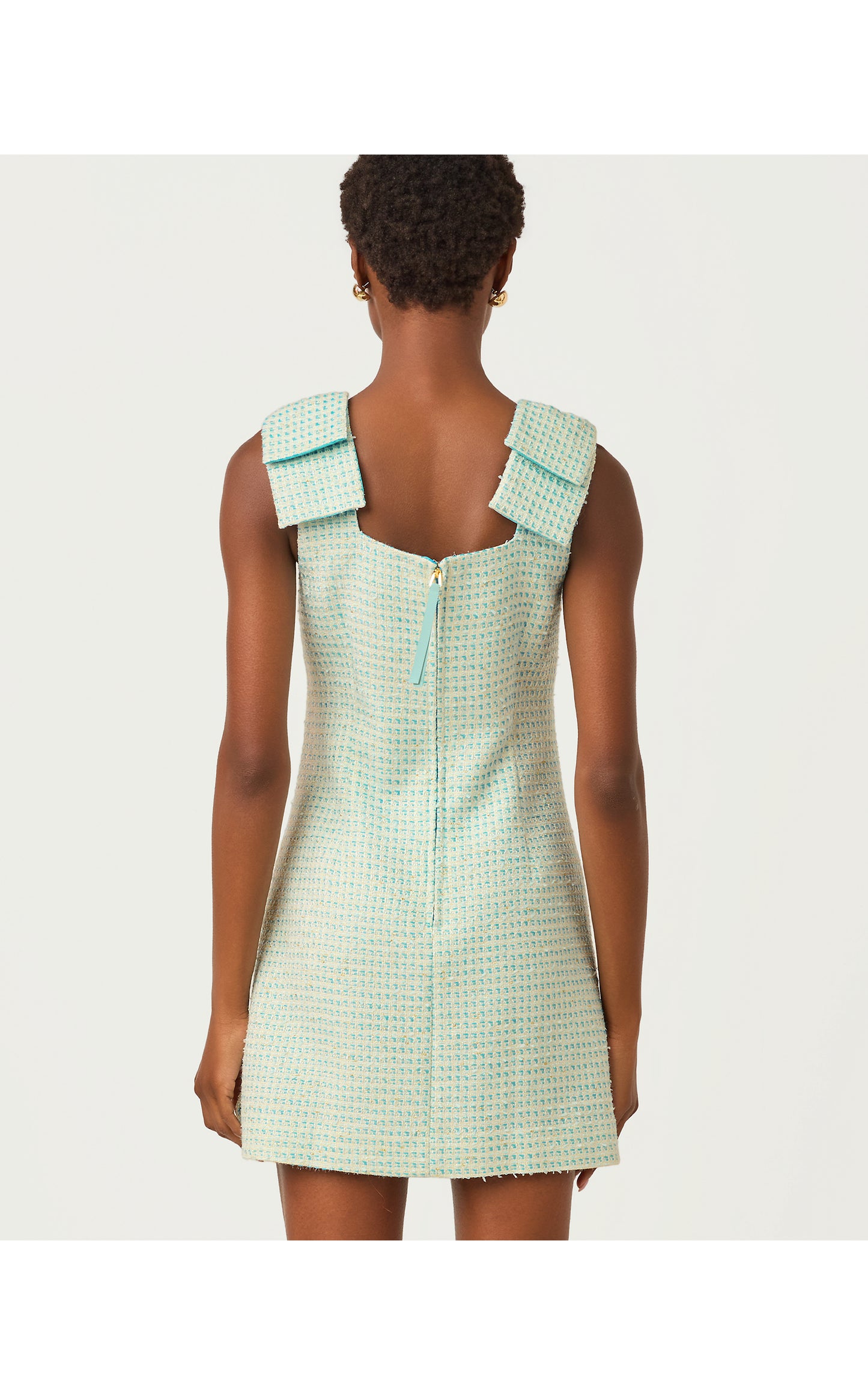 Anders Skirted Romper - Capri Blue Fantasy Boucle