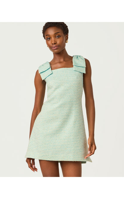 Anders Skirted Romper - Capri Blue Fantasy Boucle