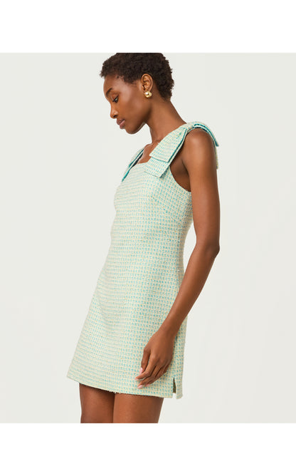 Anders Skirted Romper - Capri Blue Fantasy Boucle
