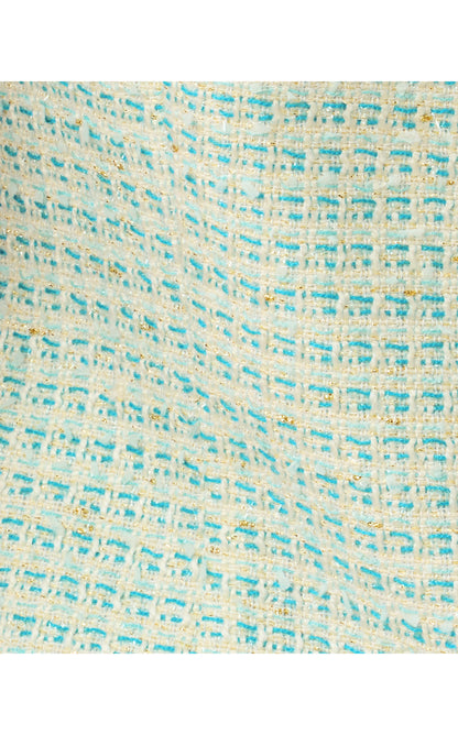 Anders Skirted Romper - Capri Blue Fantasy Boucle