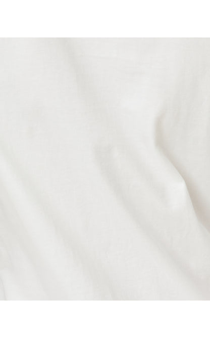 Clairmont 3/4 Sleeve Lace Trimmed Knit Top - Resort White