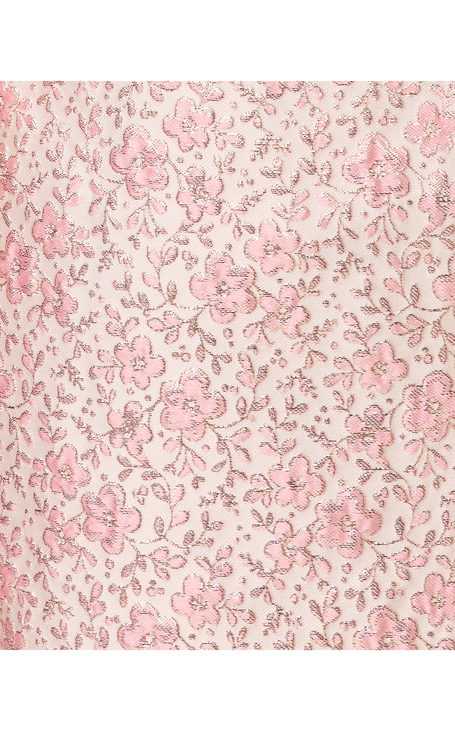 Kels Mini Skirt - Conch Shell Pink Ritsy Ditsy Metallic Brocade