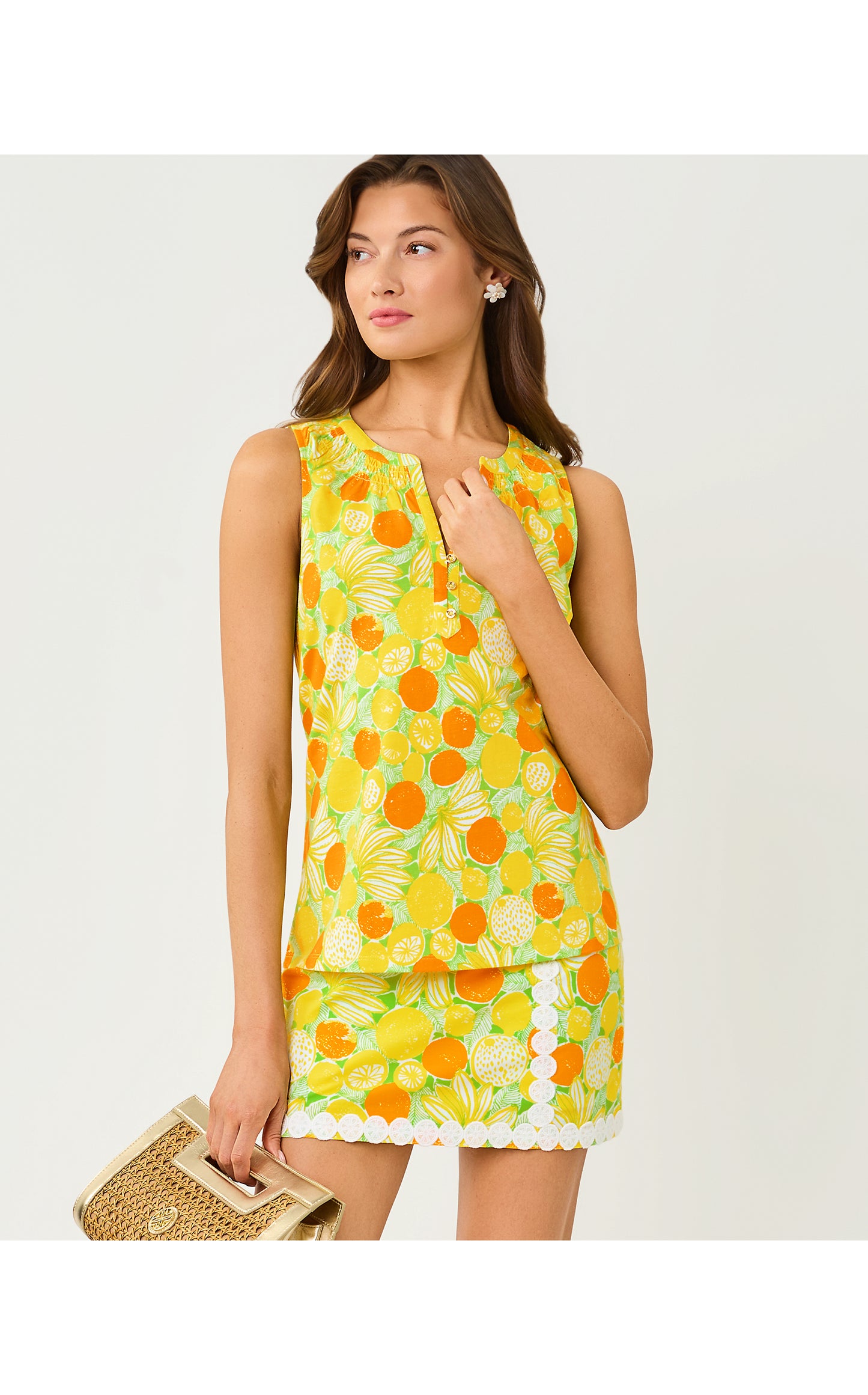 Michelina Mini Skort - Island Palm Zesty