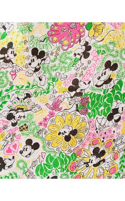 Sea View Linen Button Down Shirt - Multi Throwback Disney