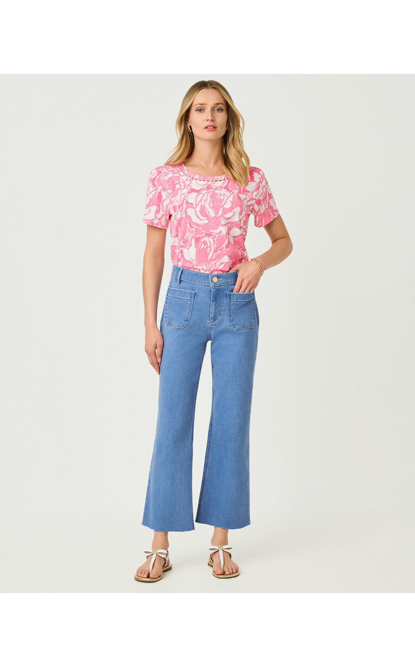 Harleen High Rise Crop Jean - Rosanna Wash