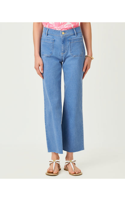 Harleen High Rise Crop Jean - Rosanna Wash