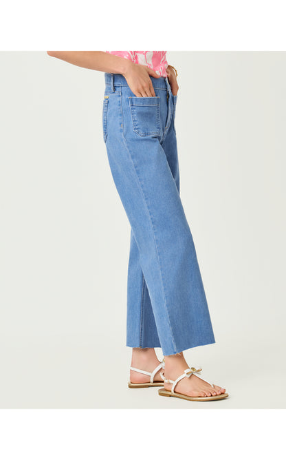 Harleen High Rise Crop Jean - Rosanna Wash