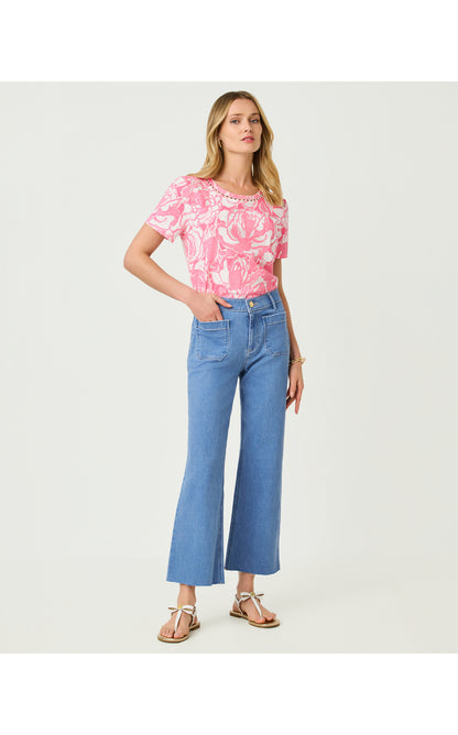 Harleen High Rise Crop Jean - Rosanna Wash