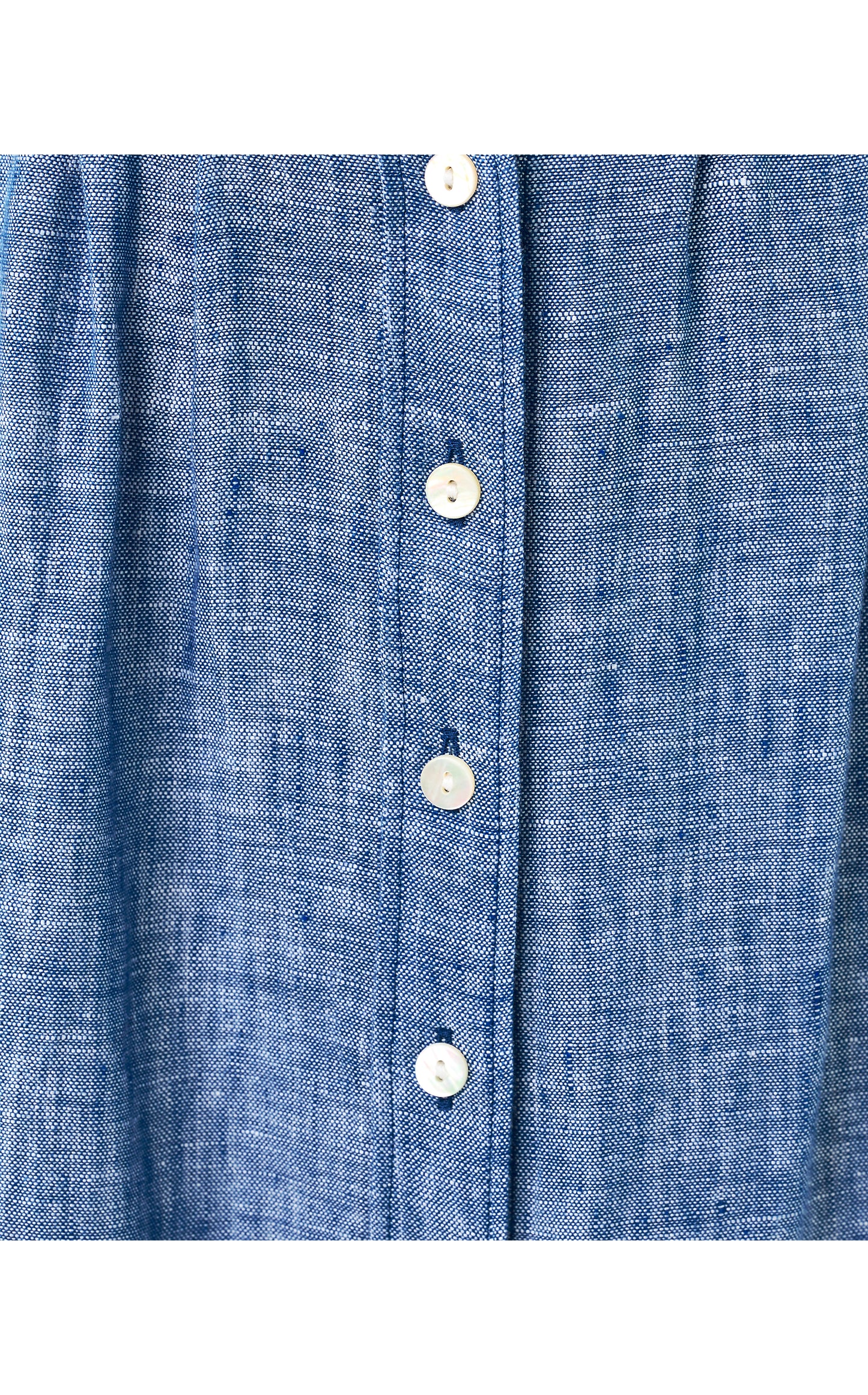 Tonya Linen Midi Shirtdress - Starlight Navy X Resort White