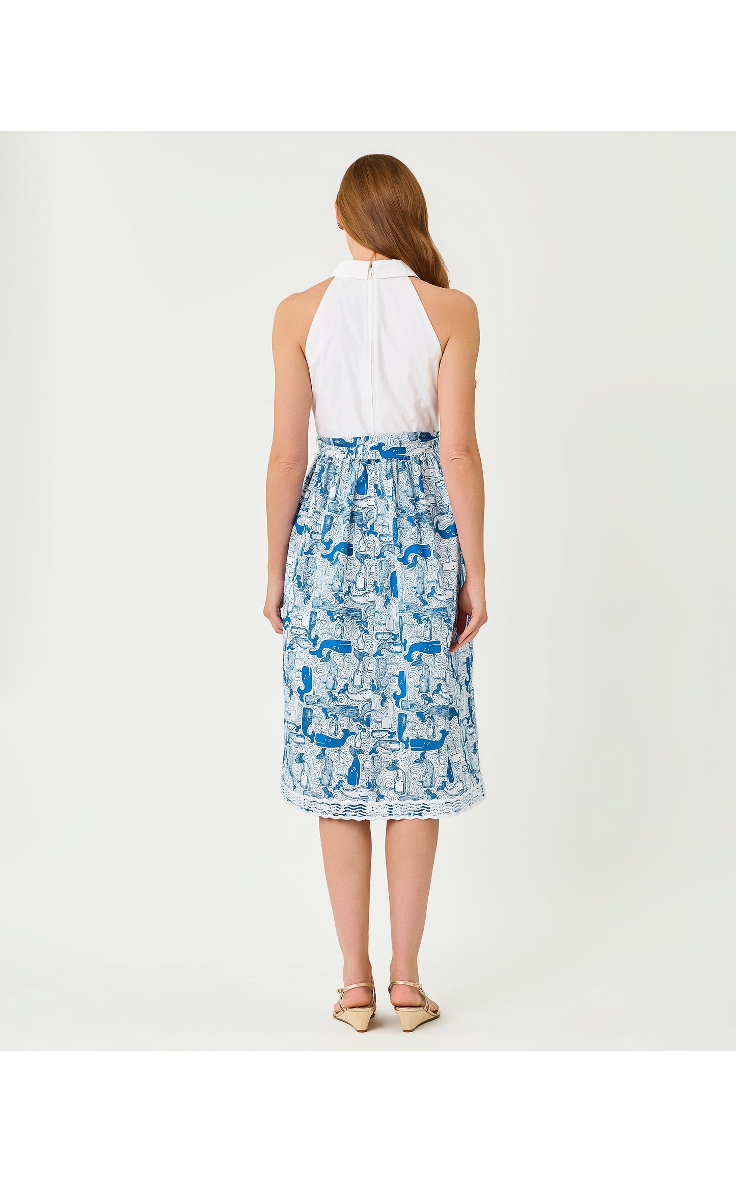 Mauritzia Midi Shirtdress - Nassau Blue Thar She Blows