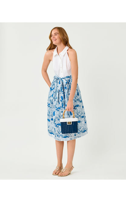 Mauritzia Midi Shirtdress - Nassau Blue Thar She Blows