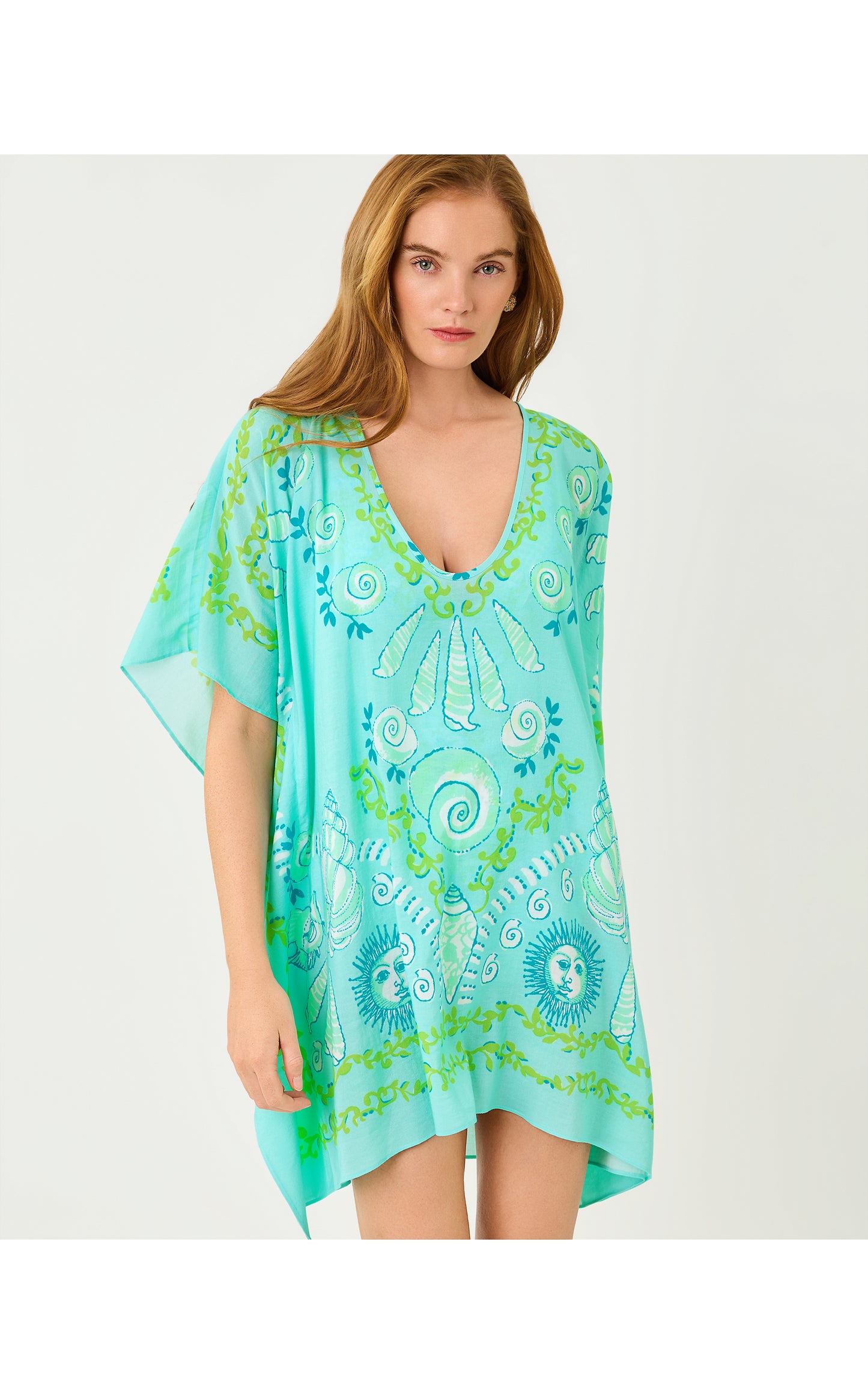 Airsy Caftan Cover-Up - Day Dream Blue Throw Me A Line Engineered Coverup