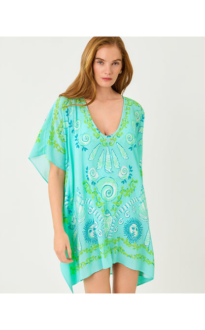 Airsy Caftan Cover-Up - Day Dream Blue Throw Me A Line Engineered Coverup