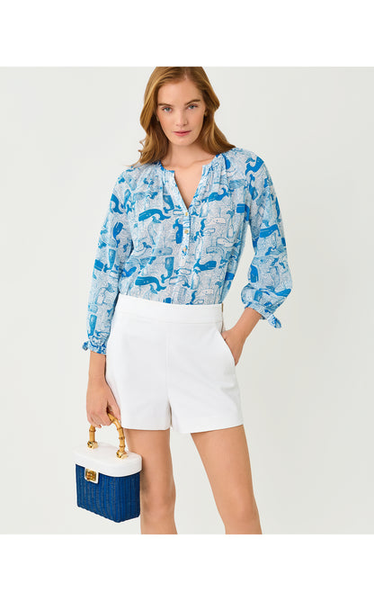 Andria Top - Nassau Blue Thar She Blows