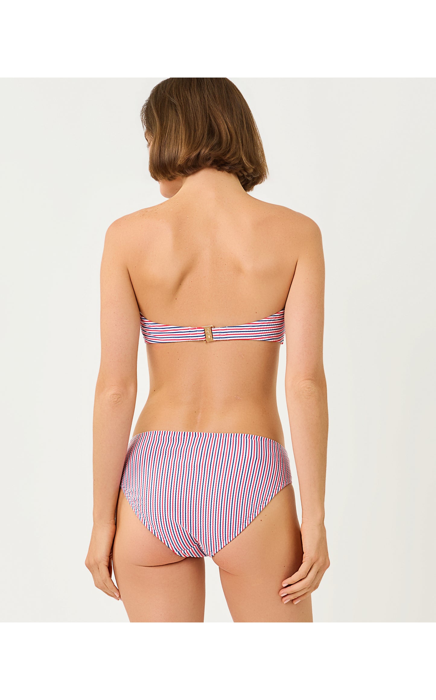 Rior Hipster Bottom - Resort White X Paradise Punch X Starlight Navy Seersucker Stripe Swim