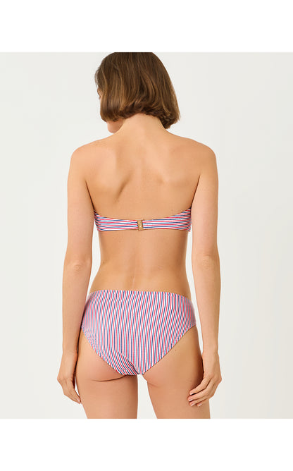 Rior Hipster Bottom - Resort White X Paradise Punch X Starlight Navy Seersucker Stripe Swim