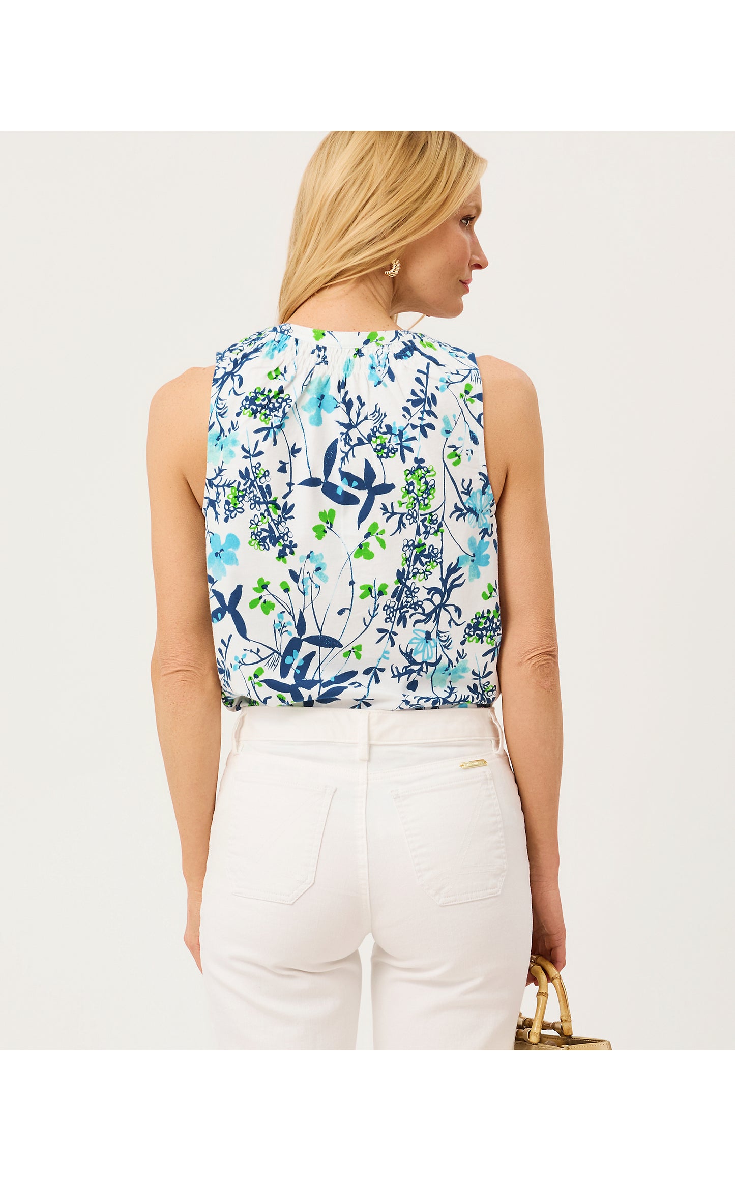 Essie Knit Top - Resort White Sea Blooms