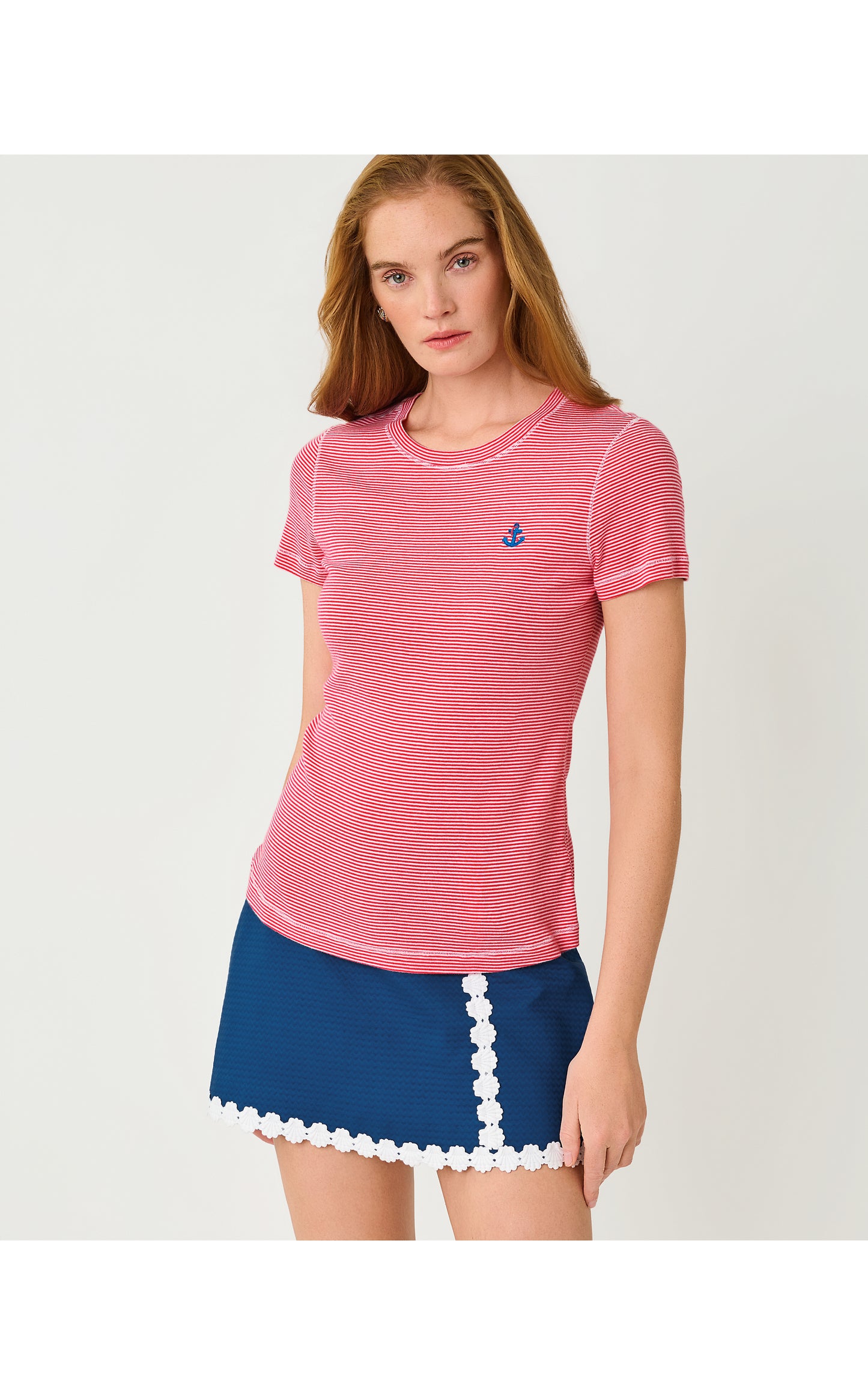 Danica Knit Top - Multi Anchor Mini Embroidery