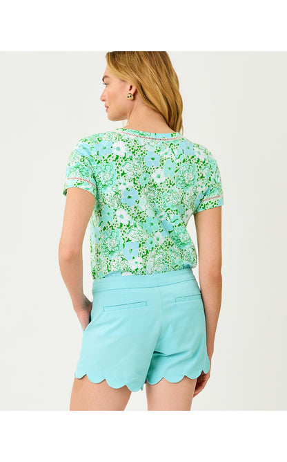 Clairmont Ladder Lace Knit Top - Mint Condition Burst Of Joy