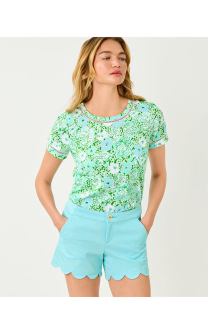 Clairmont Ladder Lace Knit Top - Mint Condition Burst Of Joy