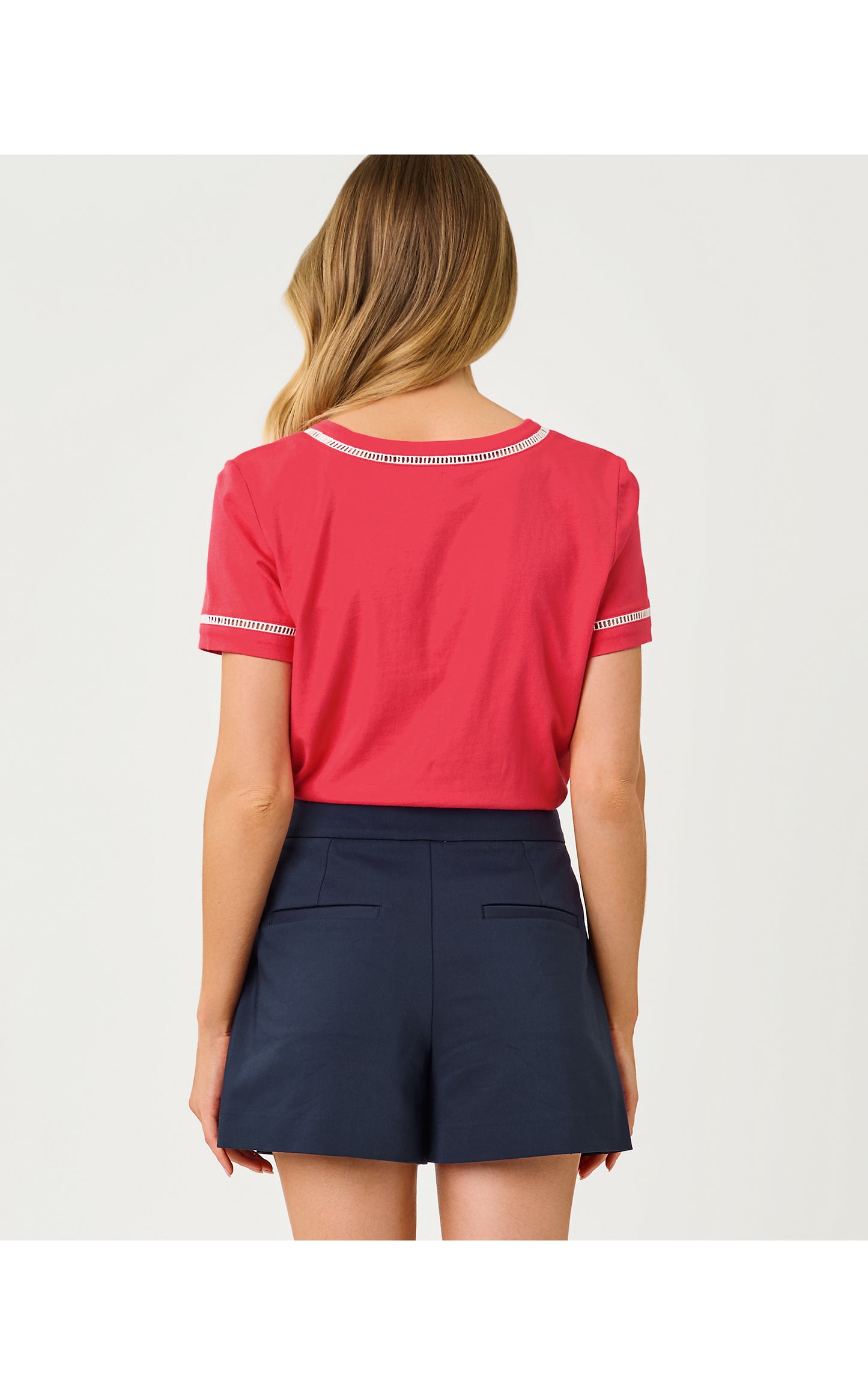 Clairmont Ladder Lace Knit Top - Paradise Punch