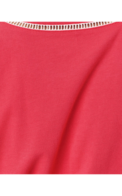 Clairmont Ladder Lace Knit Top - Paradise Punch