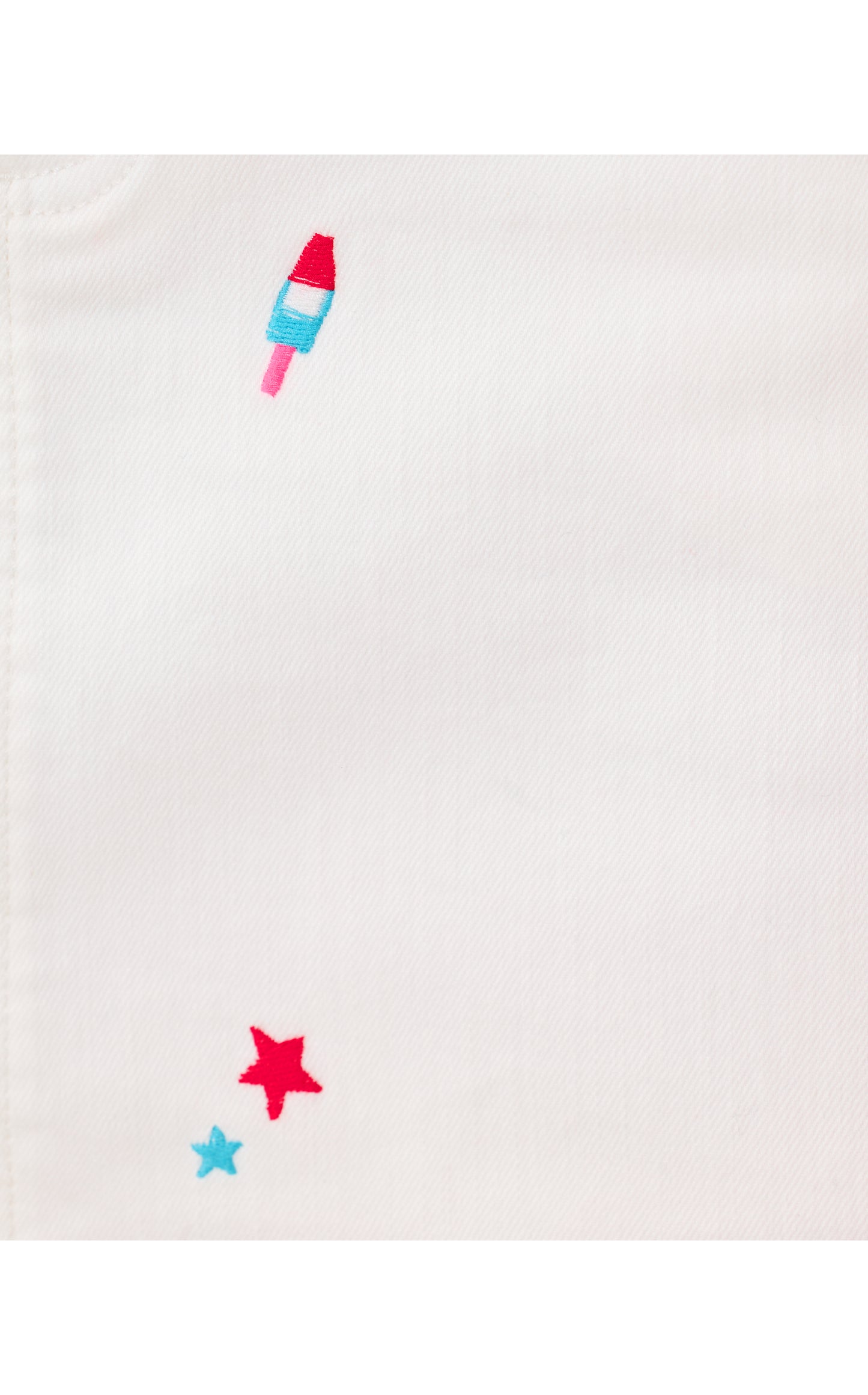 Colette Denim Skort - Resort White Its A 250th Celebration Embroidery