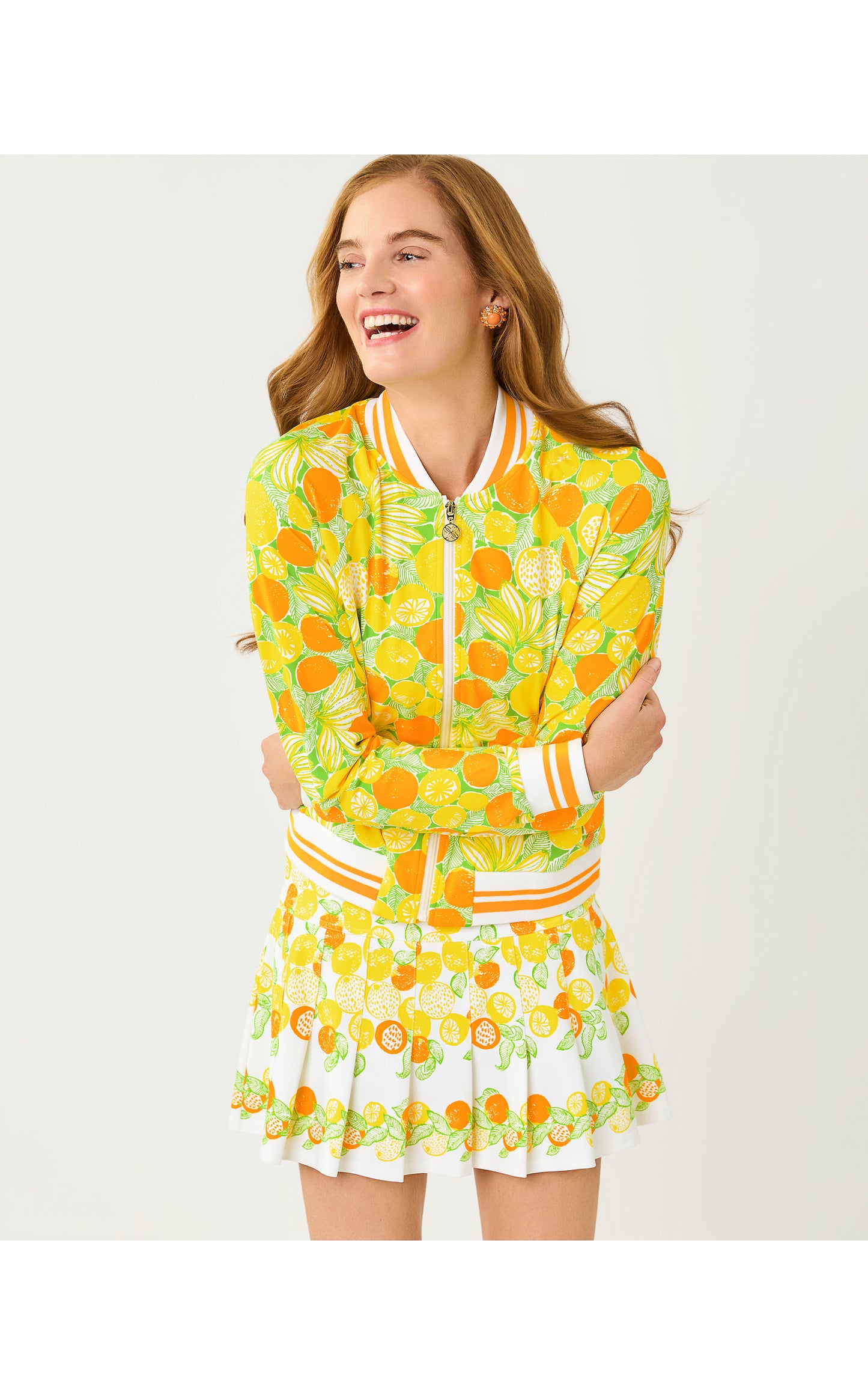 UPF50+ Jaydea Jacket - Island Palm Zesty