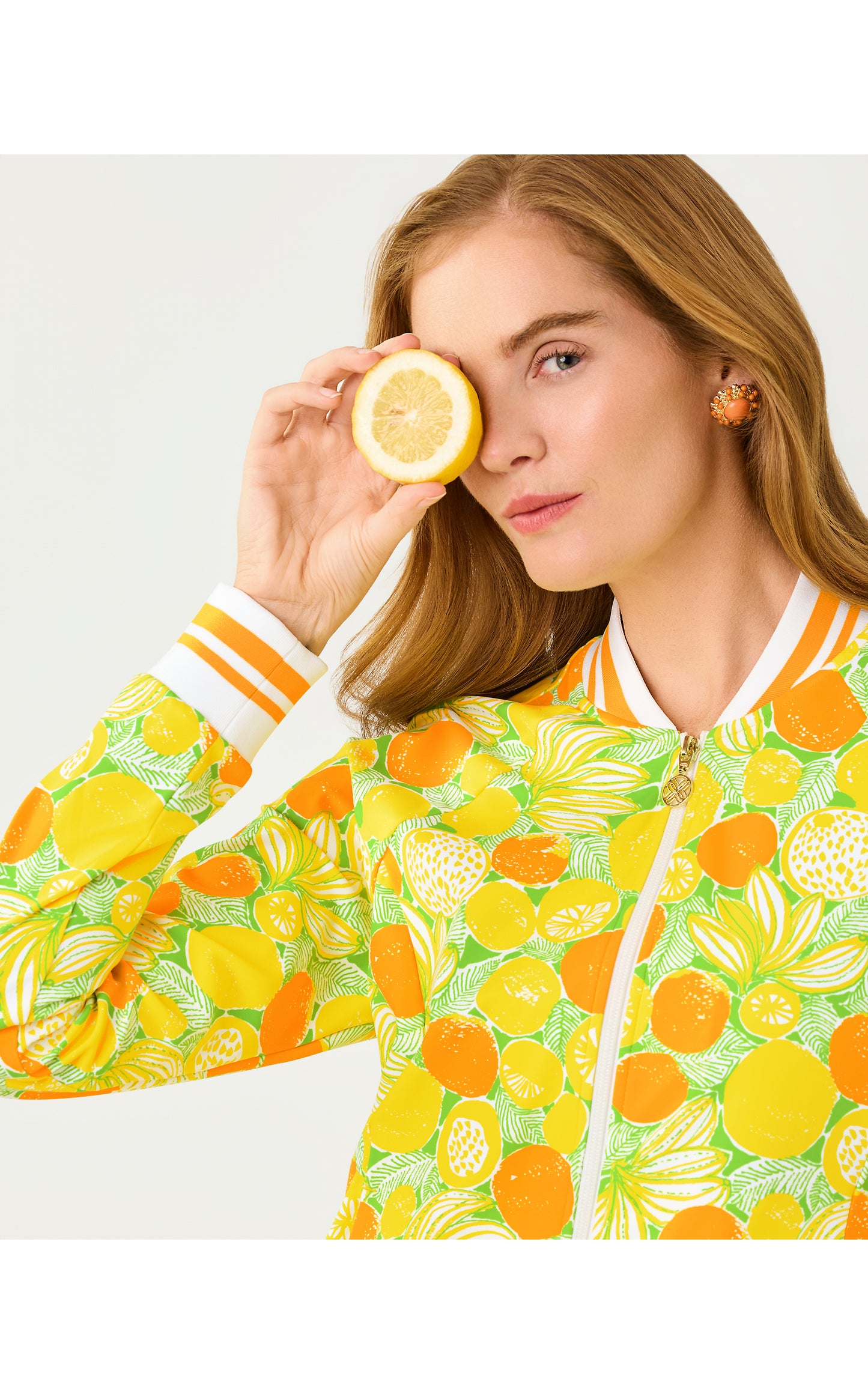 UPF50+ Jaydea Jacket - Island Palm Zesty
