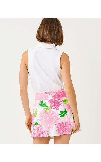 UPF50+ Frida Sleeveless Bow Polo - Resort White