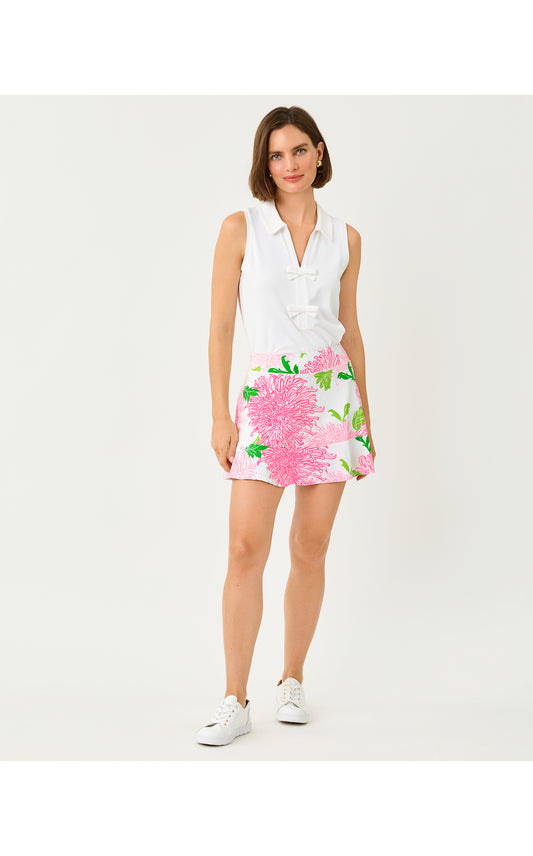 UPF50+ Frida Sleeveless Bow Polo - Resort White