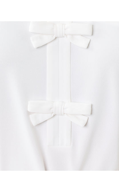 UPF50+ Frida Sleeveless Bow Polo - Resort White