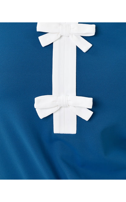 UPF50+ Frida Sleeveless Bow Polo - Starlight Navy