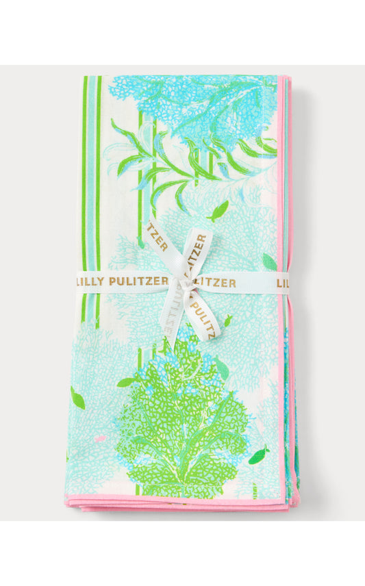Printed Dinner Napkin Set - Sea Fan Home