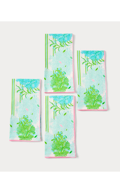 Printed Dinner Napkin Set - Sea Fan Home