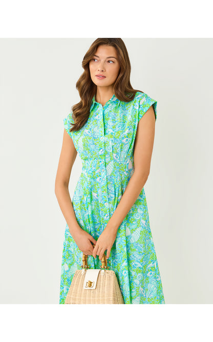 Tonya Midi Shirtdress - Day Dream Blue Throw Me A Line