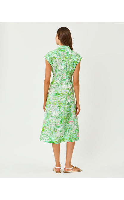 Tonya Midi Shirtdress - Resort White Ship To Shore
