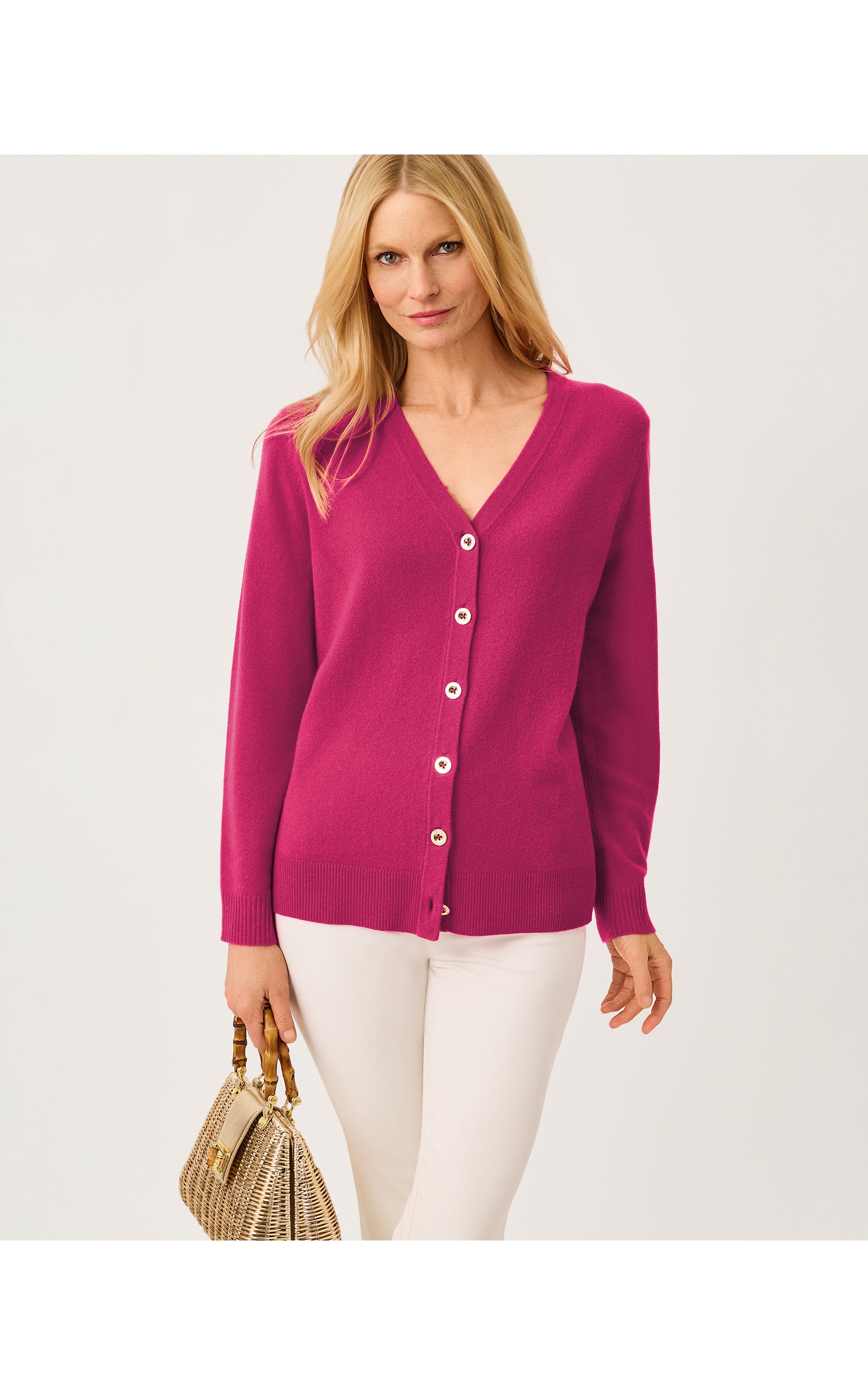 Tippery Cashmere Cardigan - Berry Bouquet