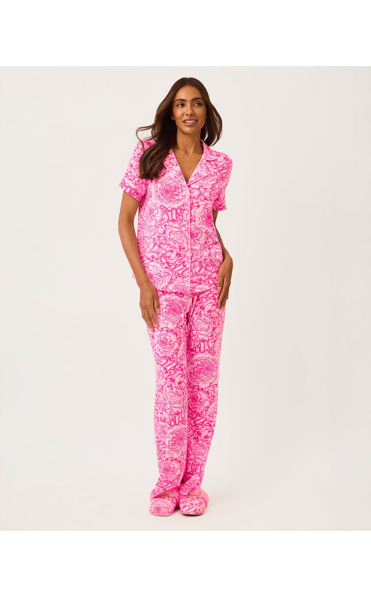 Lysandra PJ Pant- Pink Aster A Rose By Any Other Name