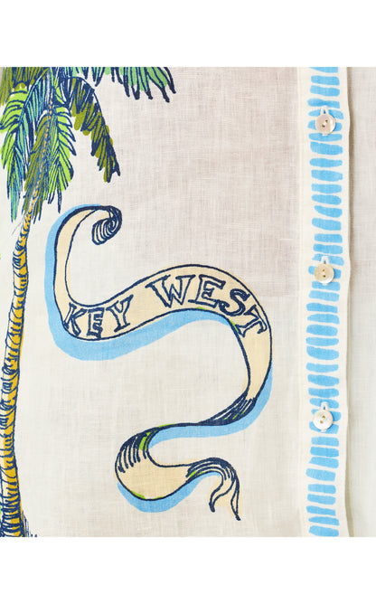 Susana Button Down - Coconut Key West Toile Engineered Button Down