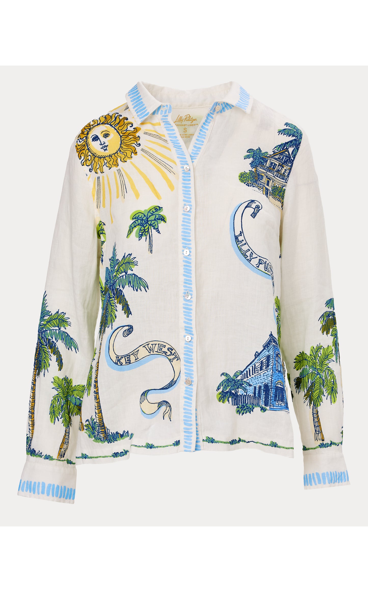 Susana Button Down - Coconut Key West Toile Engineered Button Down
